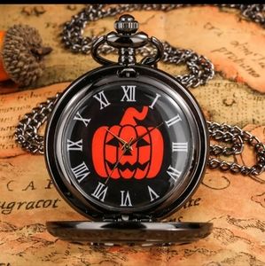 New pumpkin Halloween pocket quartz watch